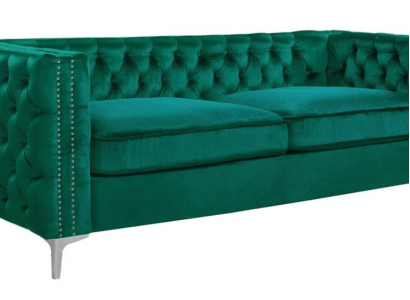 grüne chesterfield couch luxus samt stoff couchen sofa set knöpfe polster neu